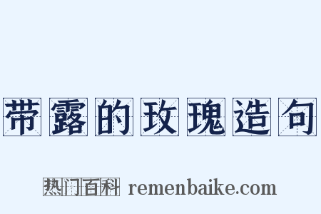 带露的玫瑰造句是什么意思的图片